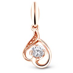 Gold pendant with cubic zirkonia PSz09, 1.03