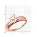 Gold ring with cubic zirconia K2301F, 1.92