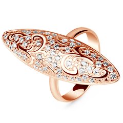 Gold ring with cubic zirconia K038F, 16.5, 6.62