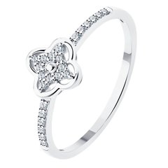 White gold ring with diamonds KW2306D, 15.5, 1.72